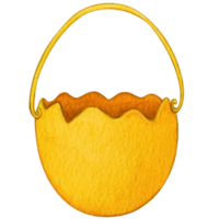 watercolor easter egg shaped basket png