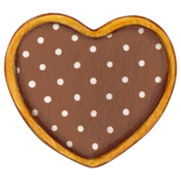 acuarela mano dibujado amor mensaje galletas png