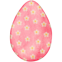 Watercolor cute decorated easter egg png