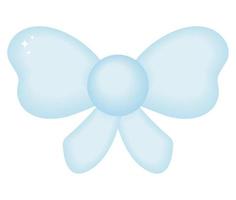 blue bow design vector