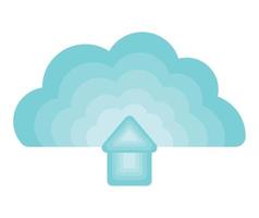 blue server cloud vector