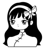 manga woman design vector