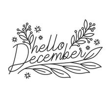 design of hello december vector