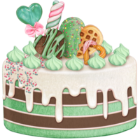 watercolor lovely cake png