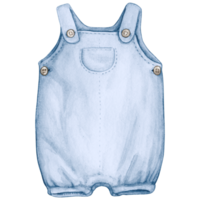 Watercolor hand drawn baby clothes png