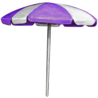 Watercolor colorful summer beach umbrella png