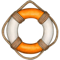 waterclor nautical life buoy png