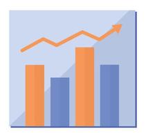 colored bar graph vector