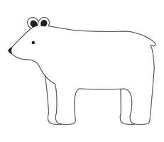 polar bear silhouette vector