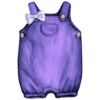 Watercolor hand drawn baby clothes png