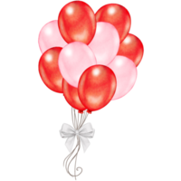 watercolor balloons with bow png