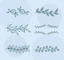 nature ornaments group vector