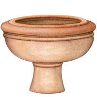 watercolor hand drawn traditional gardening mediterranean terracotta pot png