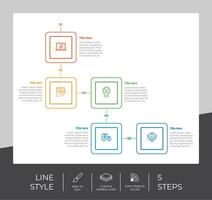 infografía vector diseño con 5 5 pasos lata ser usado para flujo de trabajo, presentación, y negocio objetivo.