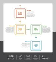 Infographic vector design with 4 steps can be used for workflow, presentation, and business purpose.