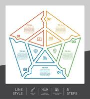 infografía vector diseño con 5 5 pasos lata ser usado para flujo de trabajo, presentación, y negocio objetivo.