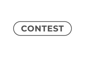 Contest Button. Speech Bubble, Banner Label Contest vector