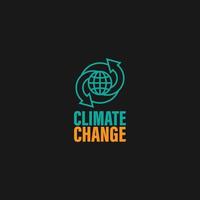 climate change logo vector