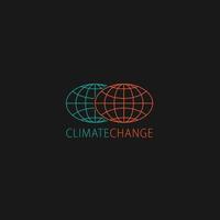 climate change logo vector