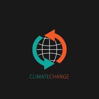 climate change logo vector