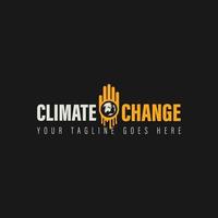 climate change logo vector