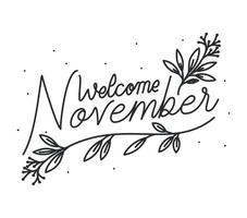 design of welcome november vector