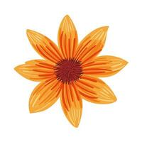 flower with yellow petals vector