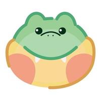 crocodile face design vector