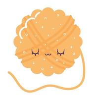 happy yarn ball vector