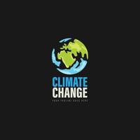 climate change logo vector