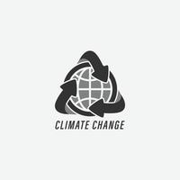 climate change logo vector