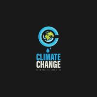 climate change logo vector