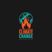 climate change logo vector