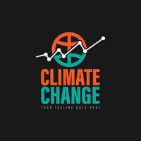 climate change logo vector