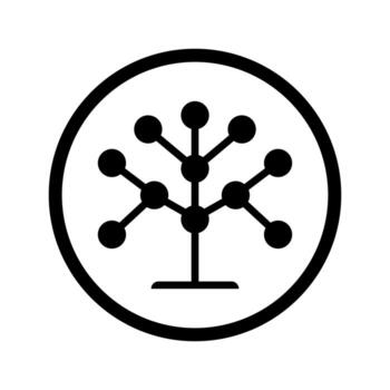 Phylogenetic, tree vector icon. Element of bio engineering illustration.  Thin line sign for website design and development, app development. Premium symbol.