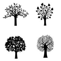 árbol icono vector colocar. naturaleza ilustración firmar recopilación. verde símbolo.