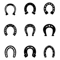 Horseshoe icon vector set. Luck illustration sign collection. Fortune symbol.