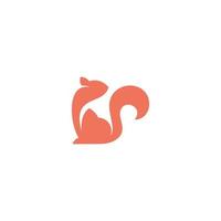 colored squirrel animal logo design on white background vector