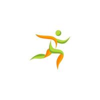 Logo for a sporting event i.e. a person running. vector