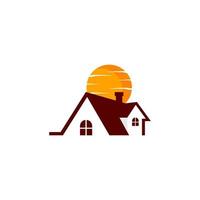housing logo design on white background. real estate logo with color pattern. vector
