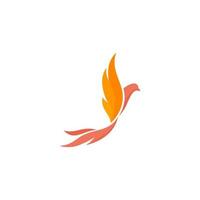 Colorful bird logo on white background vector
