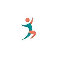 Logo for sporting event with a man running. vector