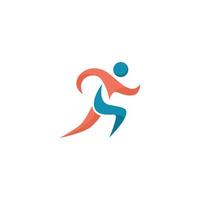 Logo for sporting event with a man running. vector