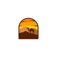 modern animal desert camel in arabian camel logo design vector template