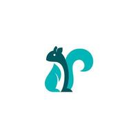 colored squirrel animal logo design on white background vector