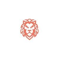 lion head logo design with background vector