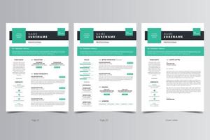 Resume Template, Professional Modern Resume Template, CV Template vector