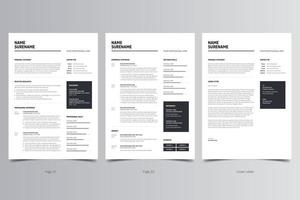 Resume Template, Professional Modern Resume Template, CV Template vector