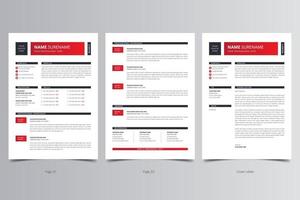 Resume Template, Professional Modern Resume Template, CV Template vector