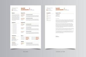 Resume Template, Professional Modern Resume Template, CV Template vector